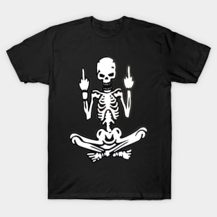 Skeleton Middle Fingers T-Shirt